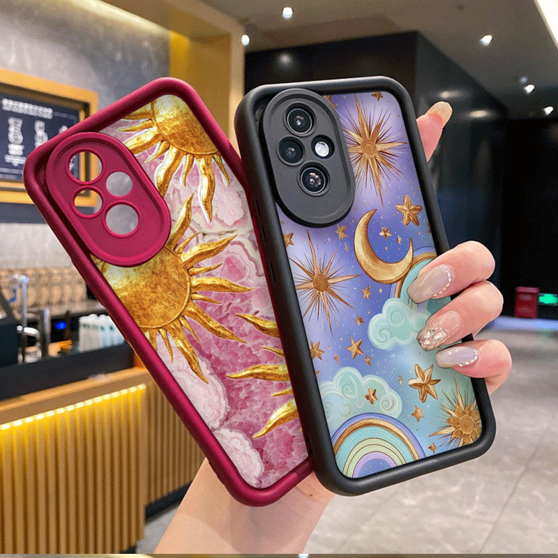 Huawei Mate 60 - Vintage Golden Starry Sky Sun Moon
