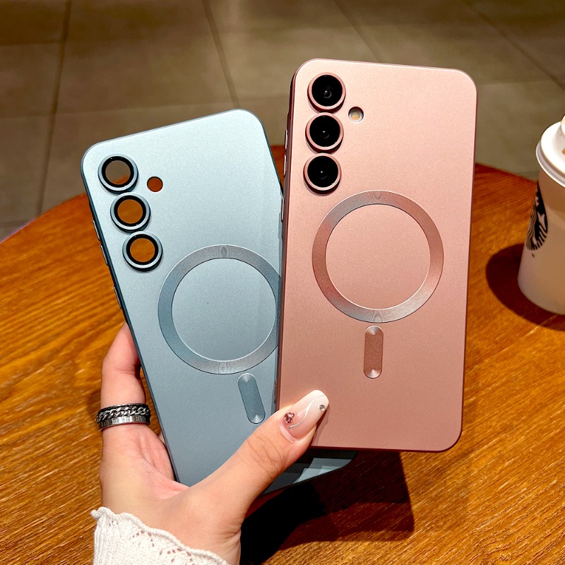Samsung Galaxy S25 - Frosted Lens Protective Magnetic Phone Case