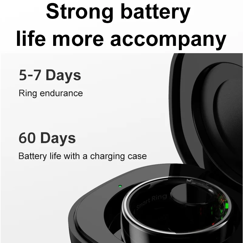 Smart Ring with Charging Case  - Temperature Ring Skin review and price