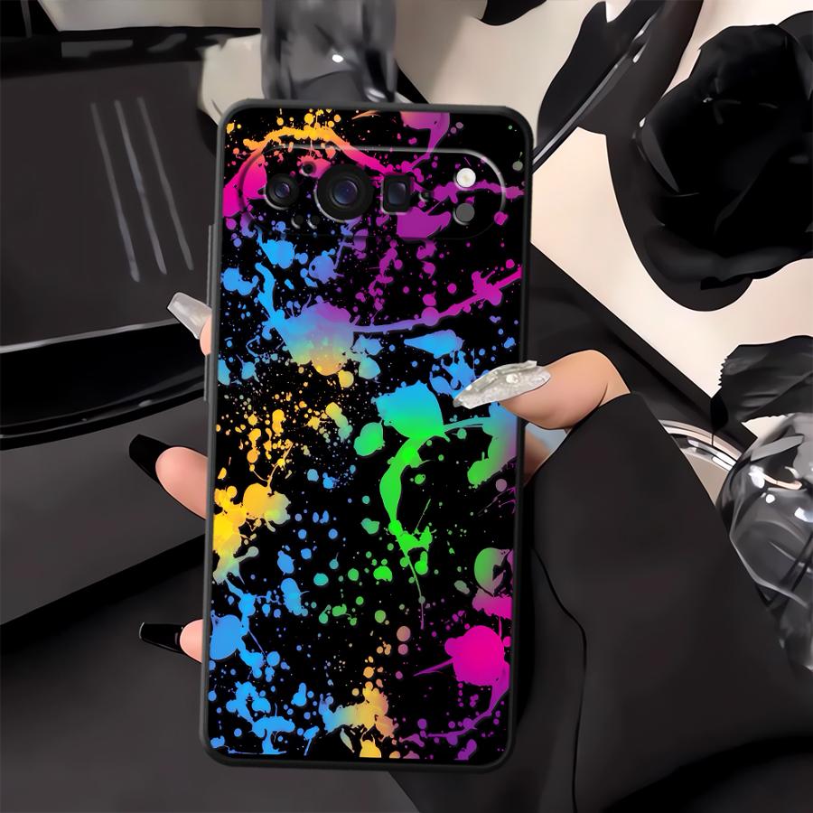 Rainbow Paint Splatters Funda  - Google Pixel 9 Pro review and price